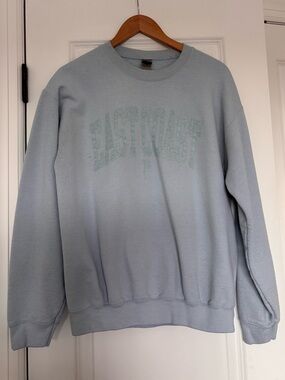 Light Blue East Coast Crewneck Sweatshirt Custom Size Medium Gildan